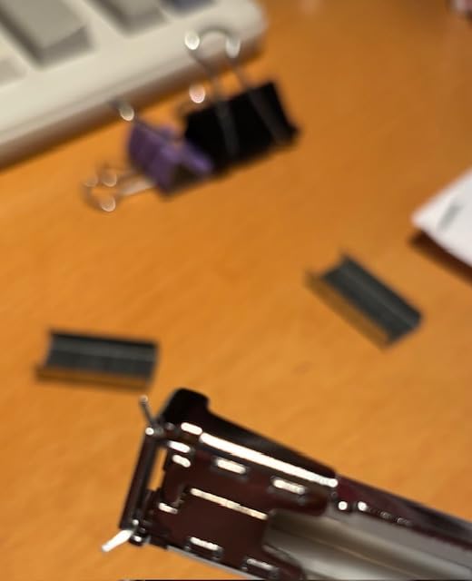 Swingline Stapler, 40 Sheet Capacity, Optima 40, Jam Free, Reduced Effort, Soft Grip, Metal, Orange and Gray (87845) customer photo 1