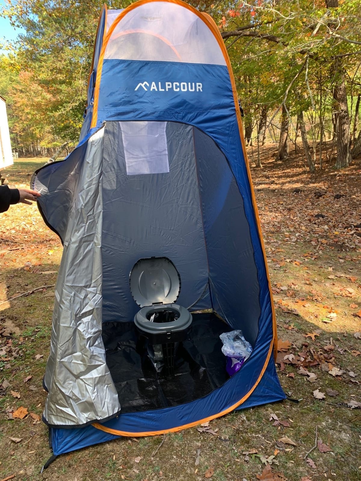 Reliance Products FOLD-to-GO Folding Portable Camping Toilet | 300 Pound Capacity | Compact & Lightweight customer photo 2