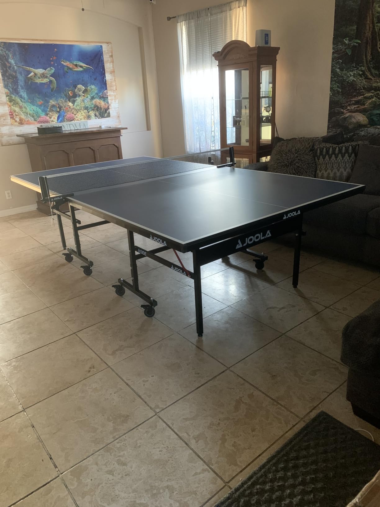 JOOLA Inside Professional MDF Indoor Ping Pong Table with Quick Clamp Table Tennis Net and Post Set - 10 Minute Easy Assembly - Tournament Quality - Foldable with Single Player Playback Mode customer photo 2