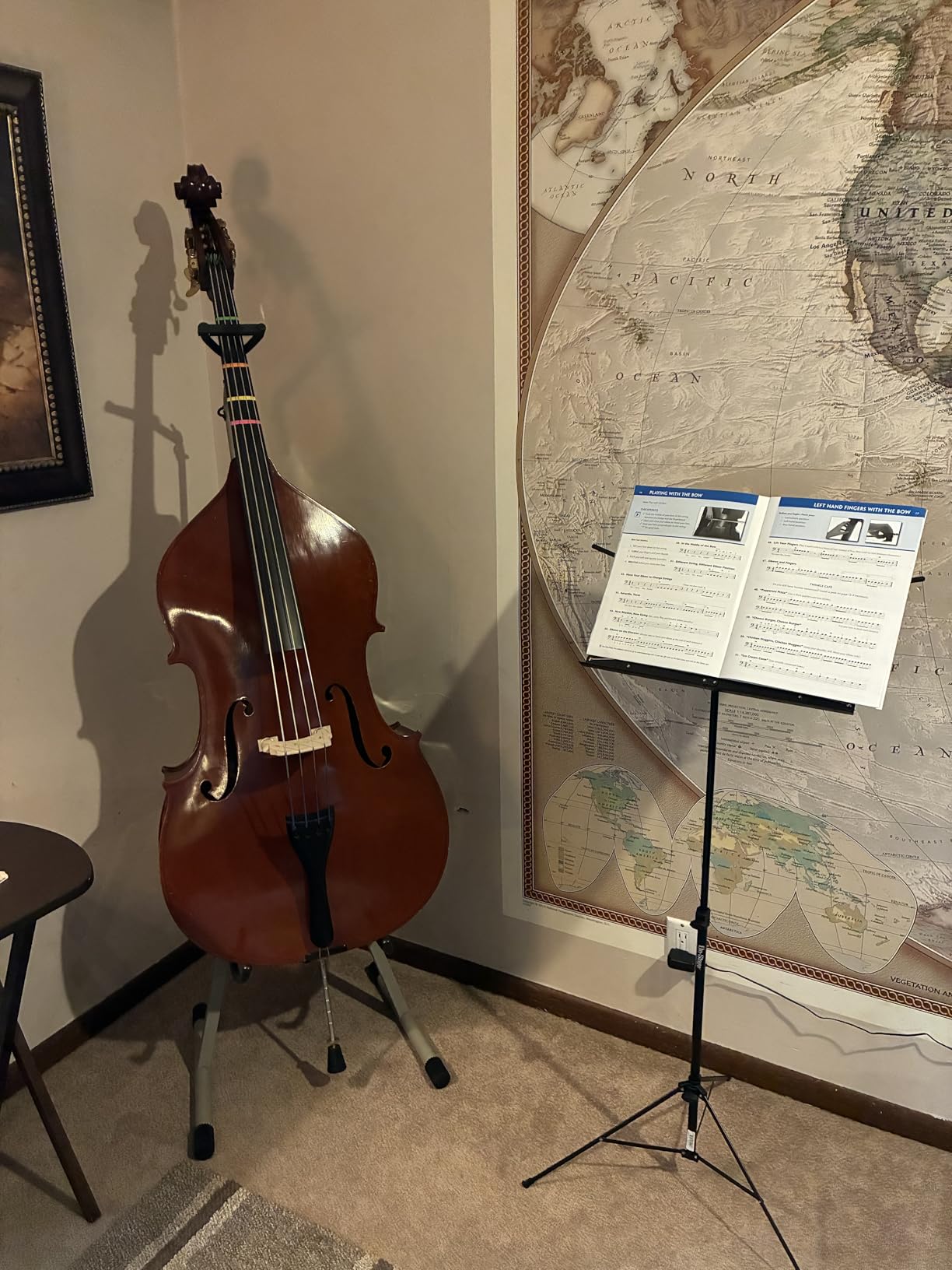 Ingles Adjustable Folding Cello/Bass Stand (SA-22) Grey customer photo 1
