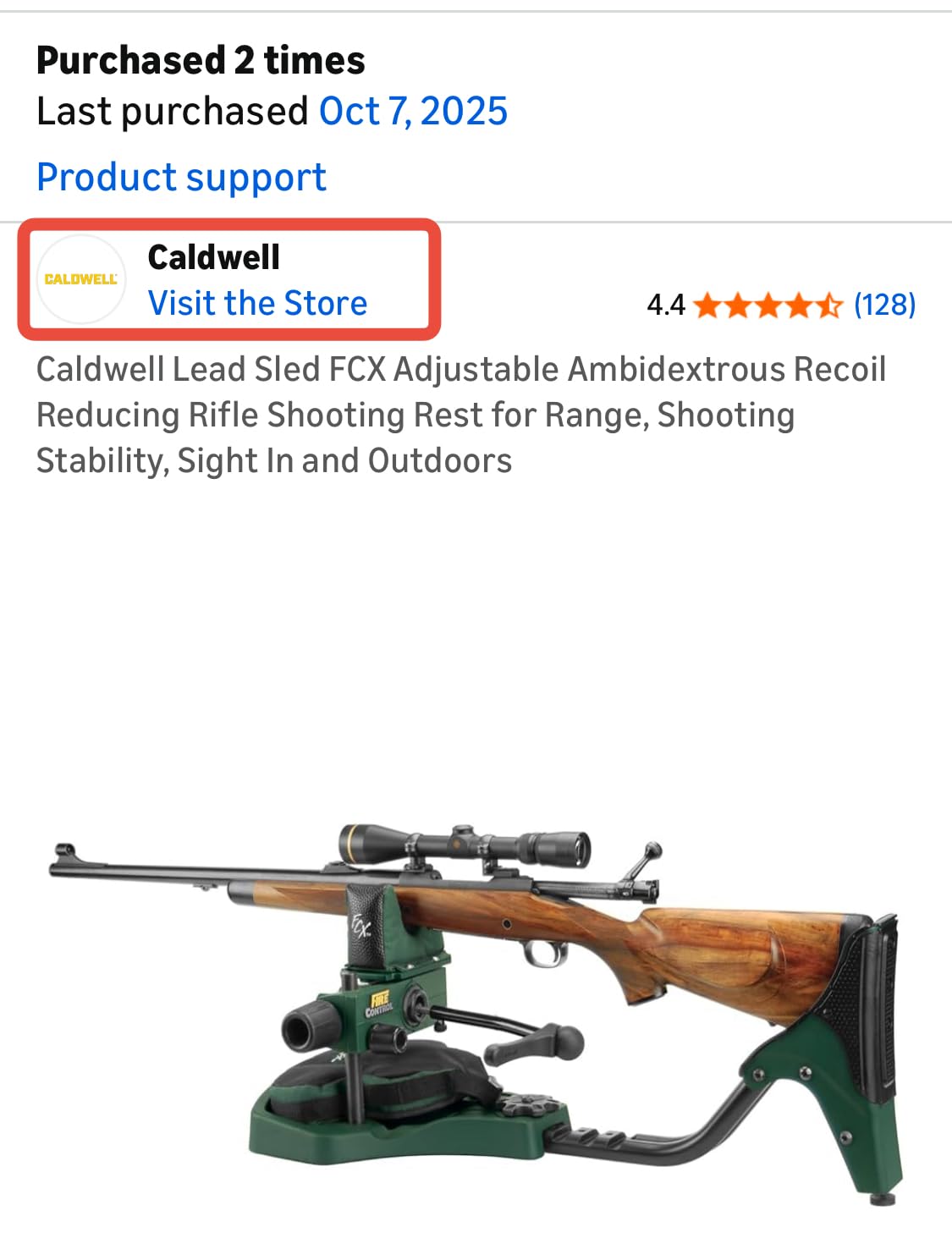 Caldwell Lead Sled Fire Control Adjustable Shooting Rest, Full Length customer photo 1
