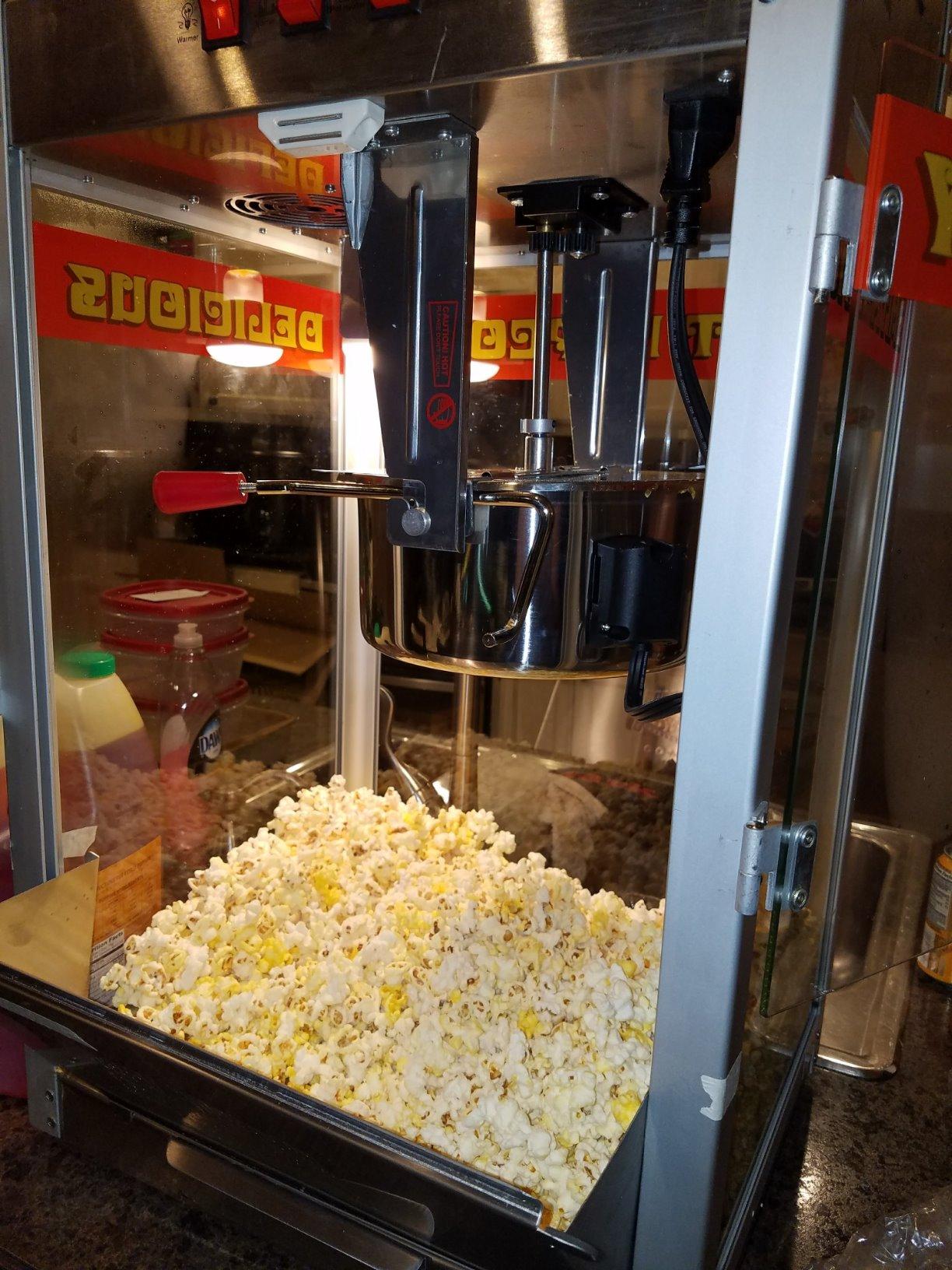 Top Star Popcorn Machine - 12oz Stainless-Steel Kettle, Reject Kernel Tray, Warming Light, and Accessories by Great Northern Popcorn (Red and Yellow) customer photo 1