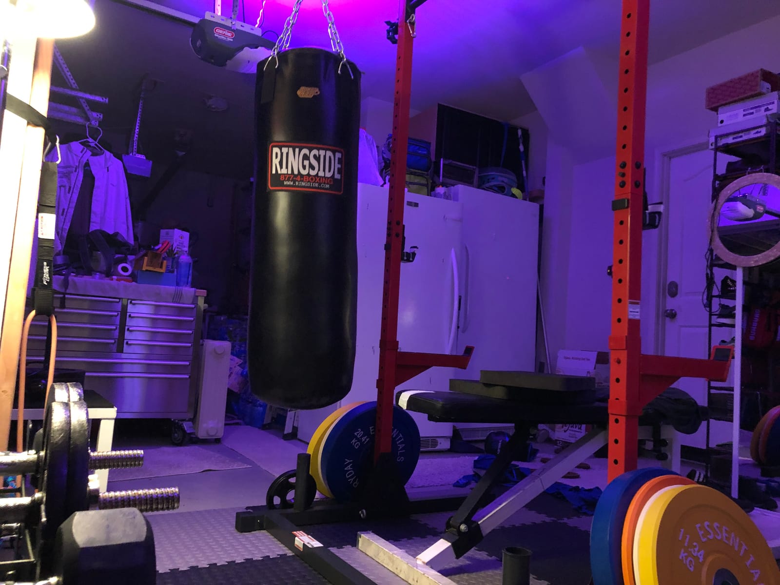 Ringside 100 lb Powerhide Heavy Bag for Boxing, MMA, Muay Thai & Kickboxing, Soft Filled Punching Bag with Foam Liner, Chain & Swivel Included, Black customer photo 2