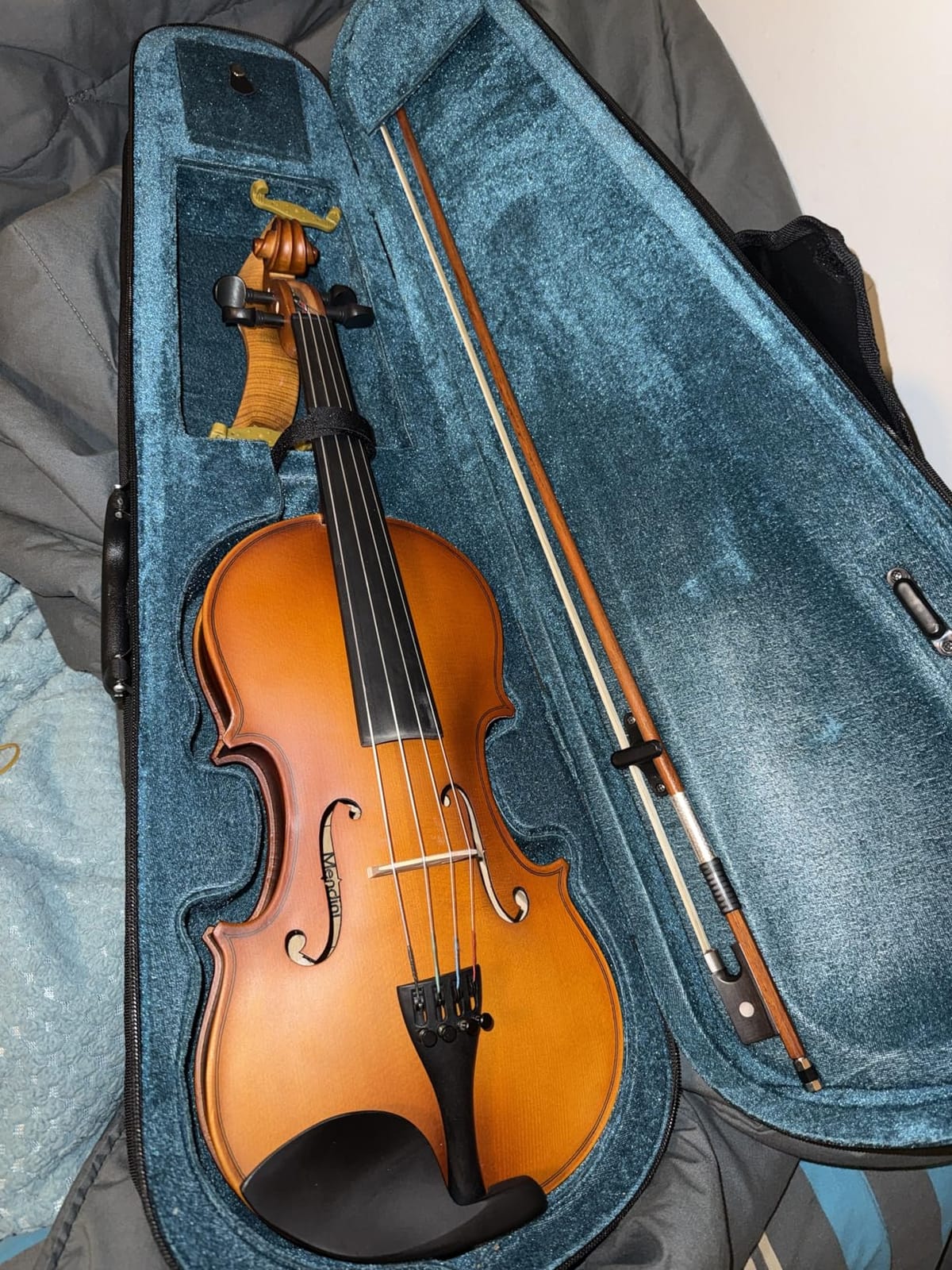 Mendini by Cecilio 14 Inch Solid Wood Acoustic Viola Set, Natural Varnish | Hand Carved Acoustic Viola Kit with Hard Case, Bow, Rosin, Viola Bridge, Extra Viola Strings for Beginners customer photo 1