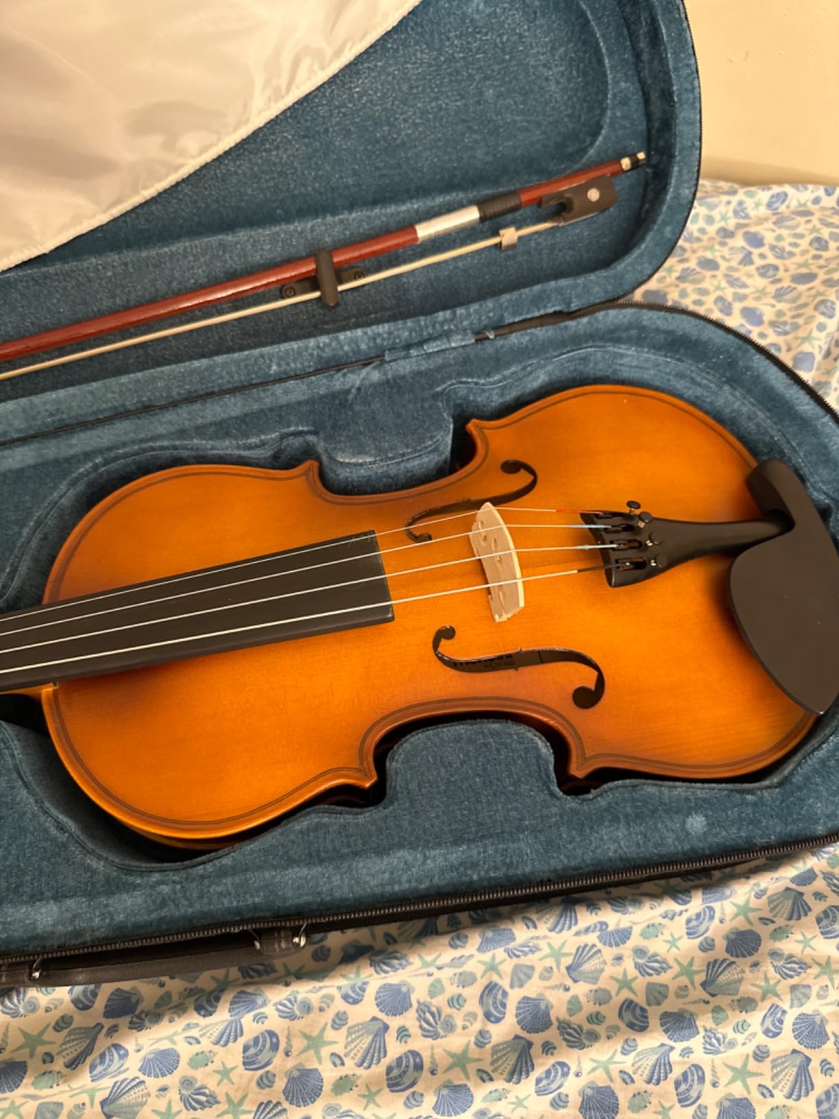 Mendini by Cecilio 14 Inch Solid Wood Acoustic Viola Set, Natural Varnish | Hand Carved Acoustic Viola Kit with Hard Case, Bow, Rosin, Viola Bridge, Extra Viola Strings for Beginners customer photo 2