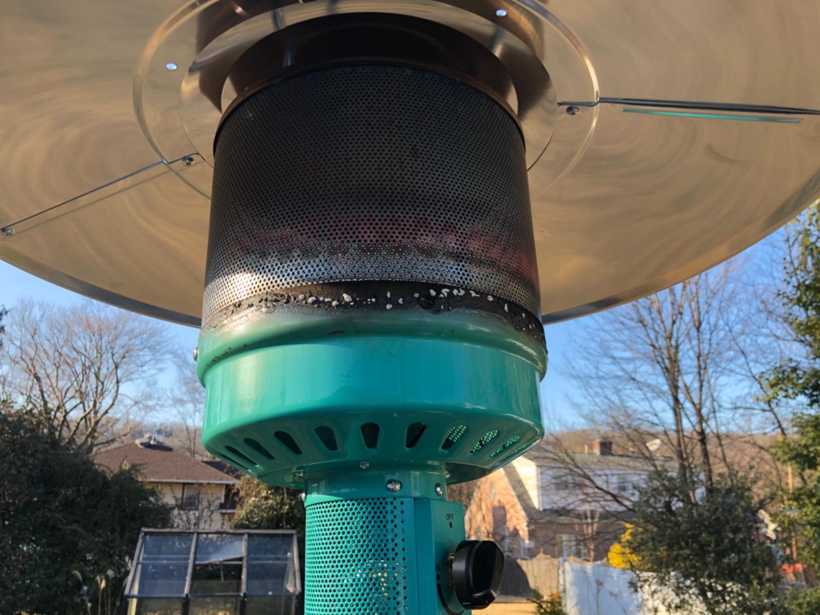 Fire Sense 61130 Patio Heater with Wheels, 48,000 BTU, Aqua Blue, Electronic Ignition System, Portable Outdoor Propane Heater customer photo 2