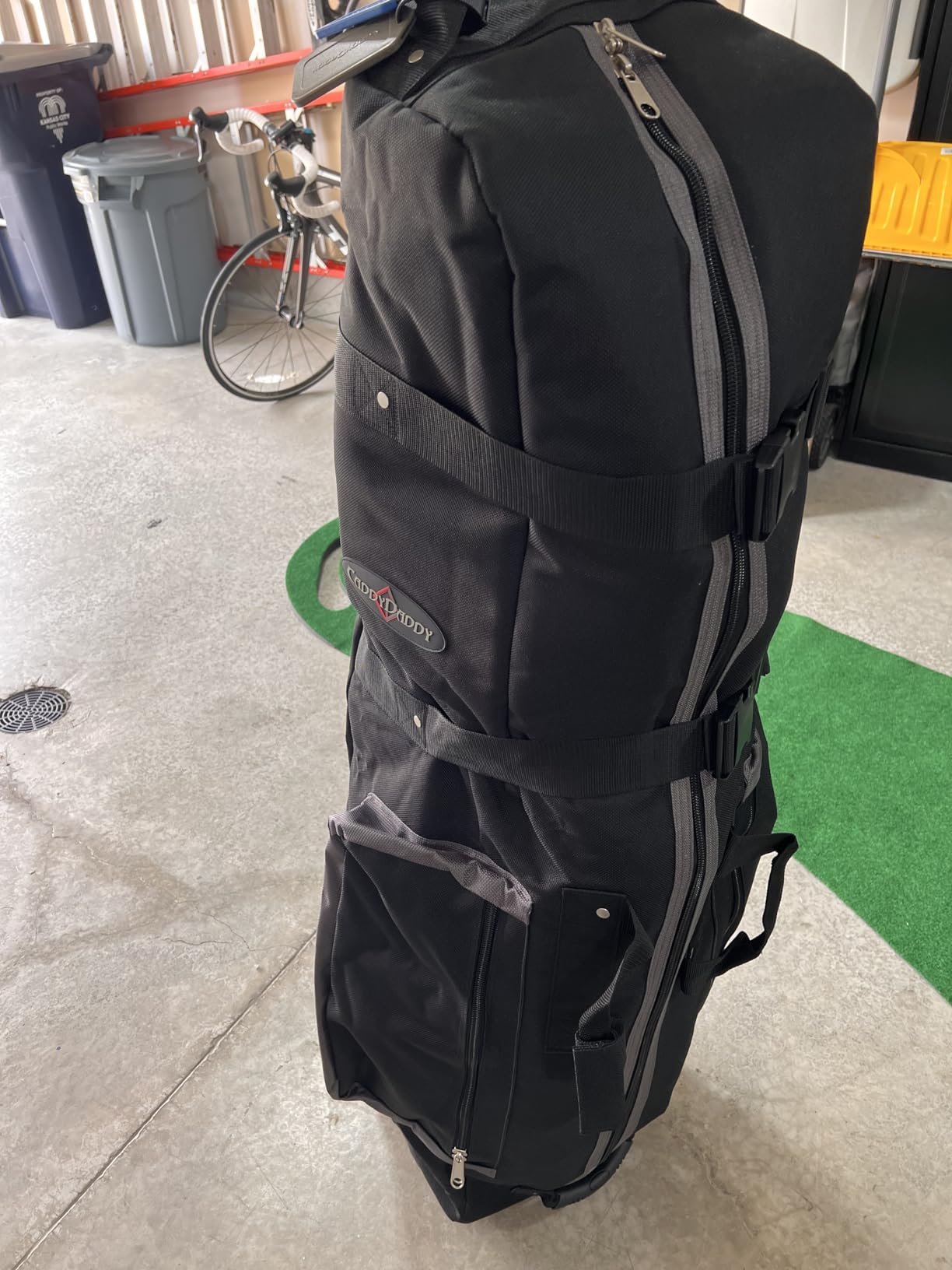 CaddyDaddy Constrictor Golf Travel Bag Cover w/Thick Dense Foam Padded Top, 1 Year Full Travel Bag Replacement Coverage, Wheels, Lockable Zippers, Huge Side Pockets customer photo 1