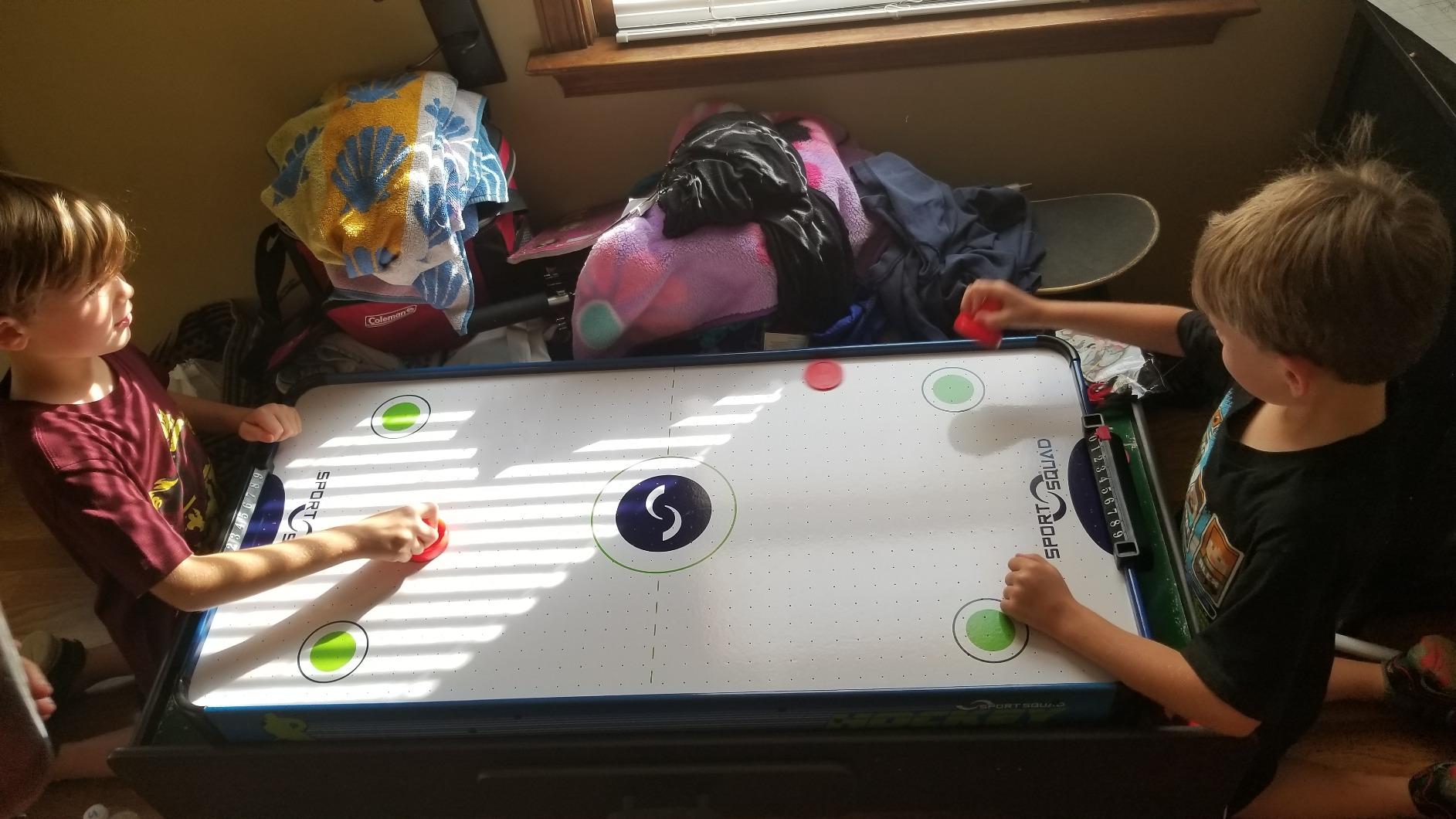 Sport Squad HX40 40 inch Table Top Air Hockey Table for Kids and Adults - Electric Motor Fan - Includes 2 Pushers and 2 Air Hockey Pucks customer photo 2