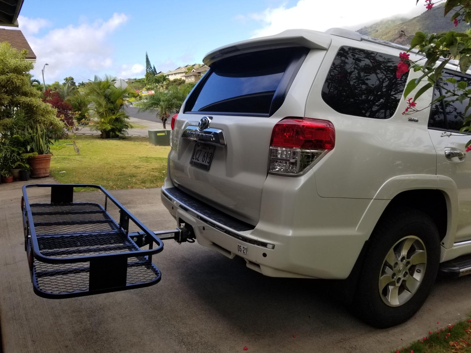 MaxxHaul 70103 500 lb. Capacity Steel Hitch Mount Folding Cargo Carrier Mesh Basket Fits 2 inch Hitch Receiver 60 x 21 x 6.5 in For Car SUV Pickup Truck Van Camping Traveling customer photo 2