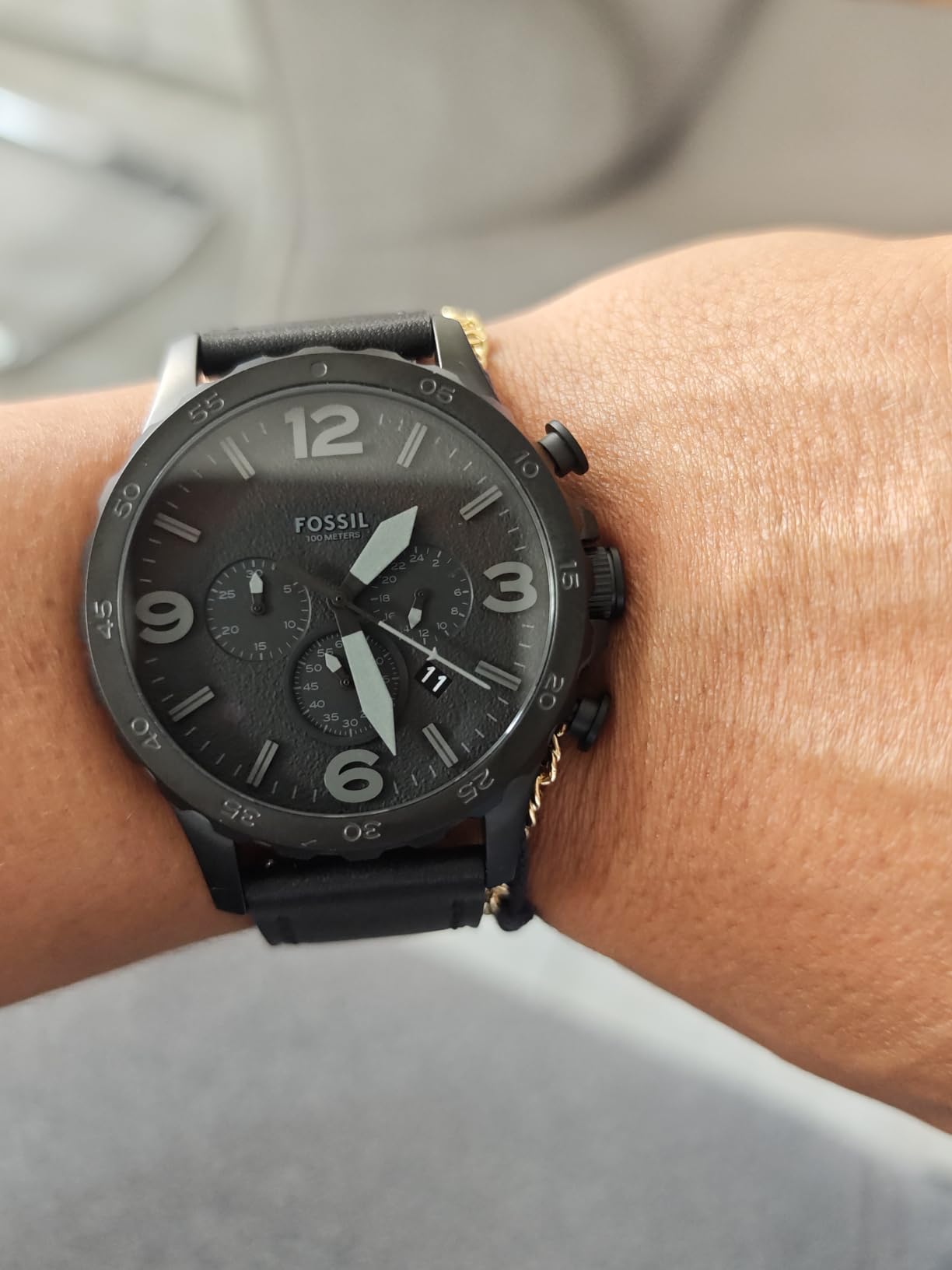 Fossil Men's Nate Quartz Chronograph Watch for Men customer photo 2