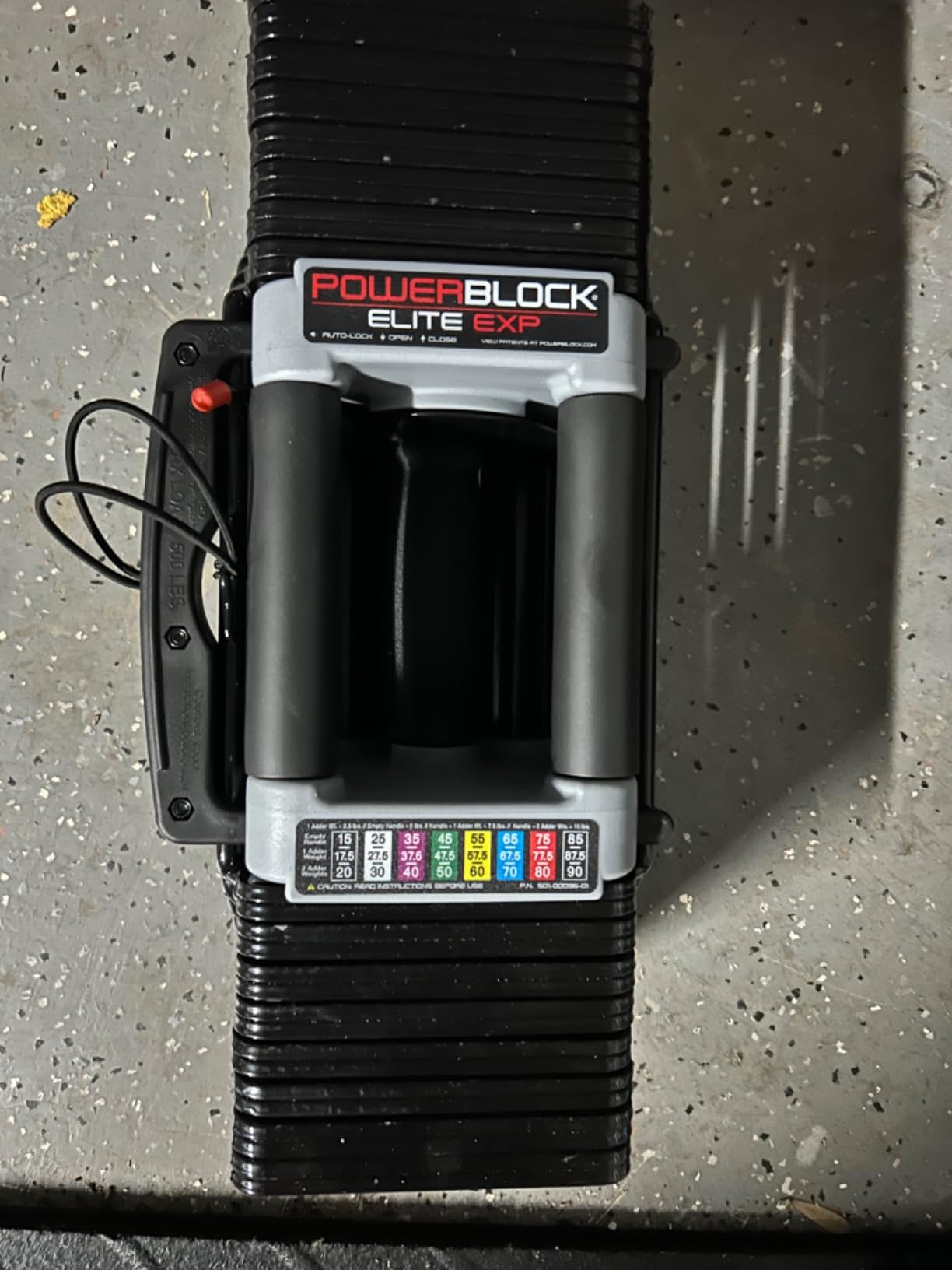 PowerBlock Elite EXP Adjustable Dumbbells, Sold in Pairs, Stage 1, 5-50 lb. | Expandable to 90 lbs per hand with Stage 2 and 3 kits which are sold separately customer photo 1