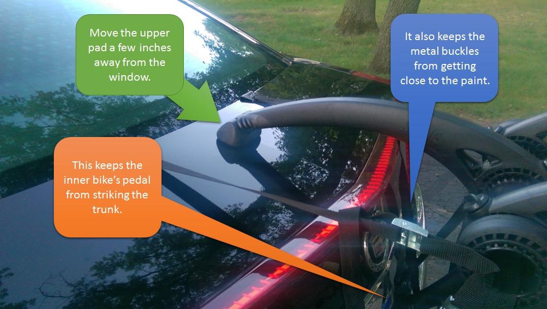 Saris Bones Car Trunk Bicycle Rack Carrier, Mounts 2 Bikes, Black customer photo 2