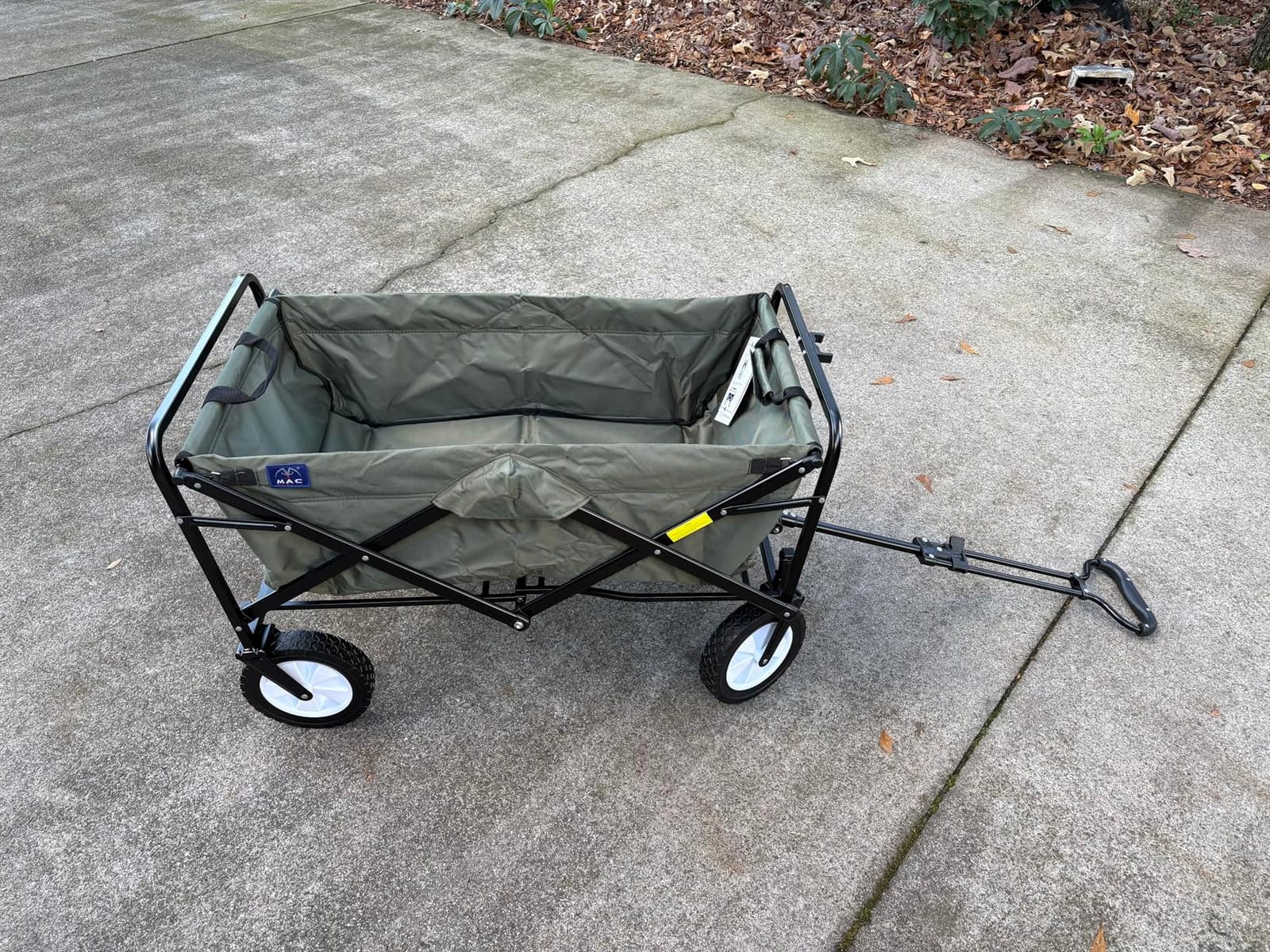 Mac Sports Heavy Duty Steel Frame Collapsible Folding 150 Pound Capacity Outdoor Camping Garden Utility Wagon Yard Cart, Blue customer photo 2