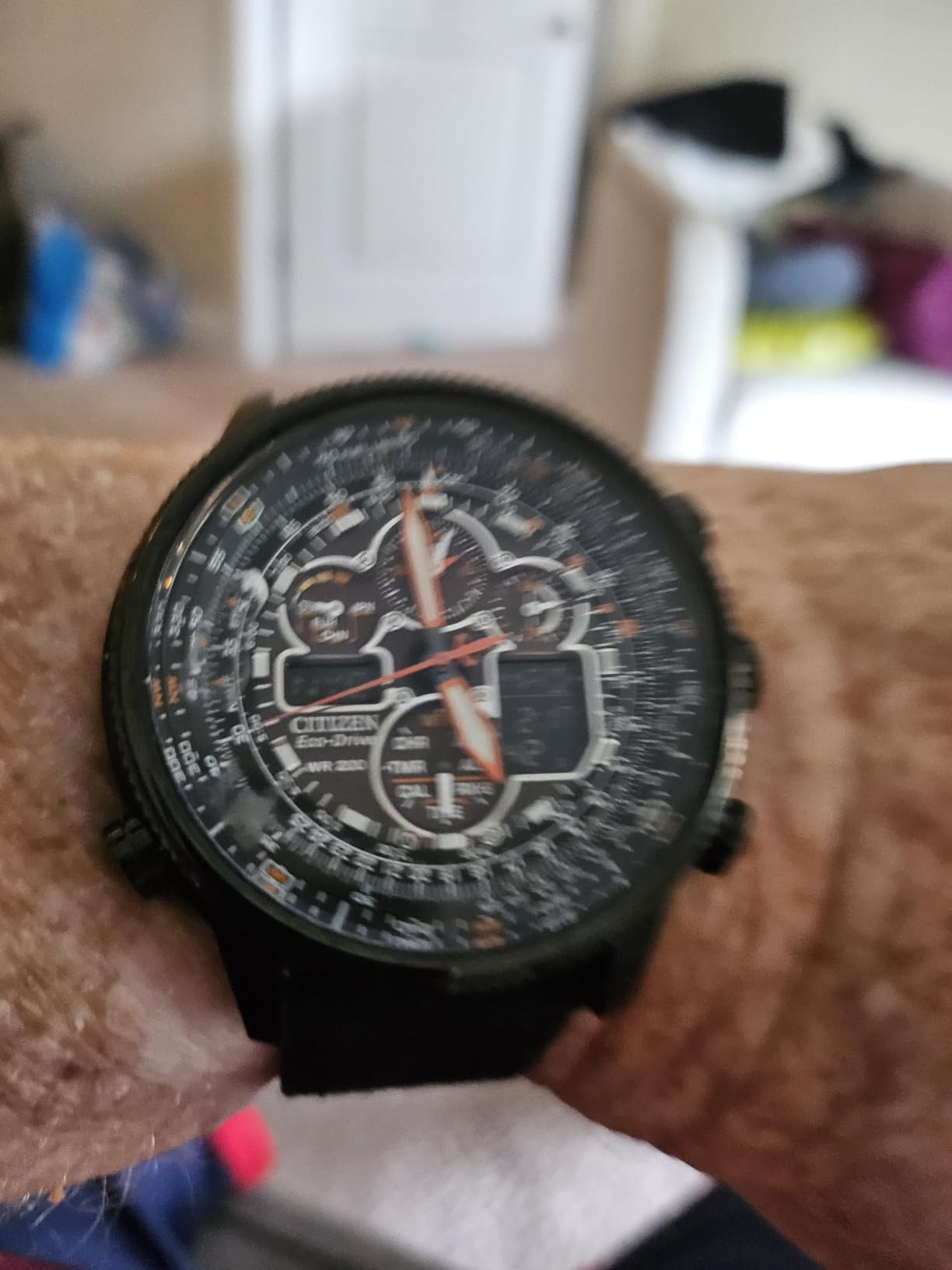 Citizen Men's Promaster Navihawk A-T Eco-Drive Pilot Watch, Atomic Timekeeping, Chronograph customer photo 1