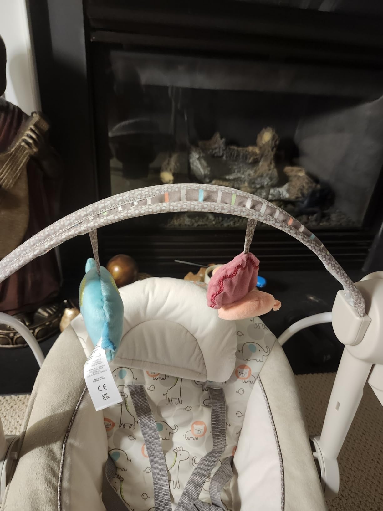 Ingenuity Soothe 'n Delight Portable Baby Swing for Infant, Newborn to 9M | Compact Plush Baby Swing with 6 Speeds, Music, Foldable Portable Design, Cushioned Seat, Newborn to 9 Months, 6-20 lbs customer photo 2