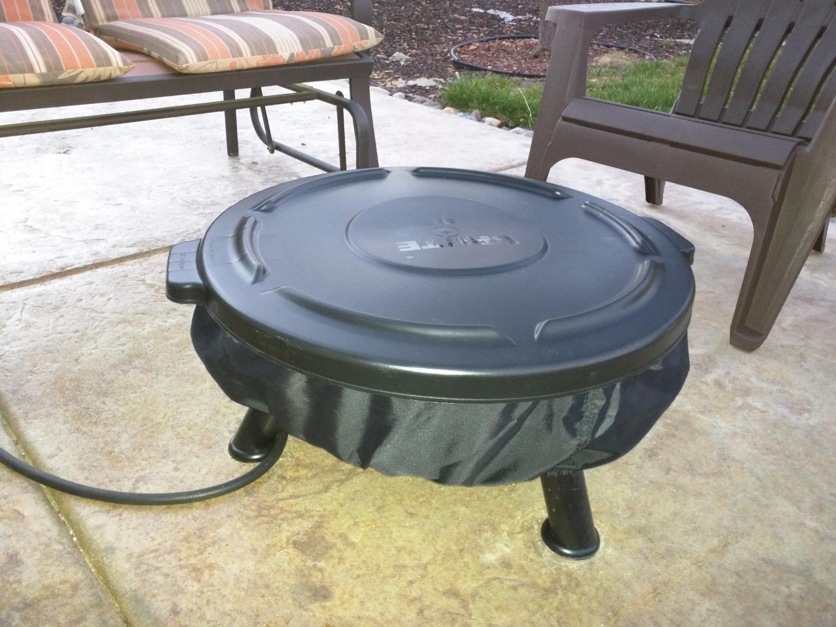 Outland Living Firebowl Smokeless Fire Pit, Round Outdoor Portable Propane Gas Fire Pit with UV and Weather Resistant Durable Cover, 24-Inch Diameter 58,000 BTU, Black, 883 Mega, For Outside Use customer photo 1