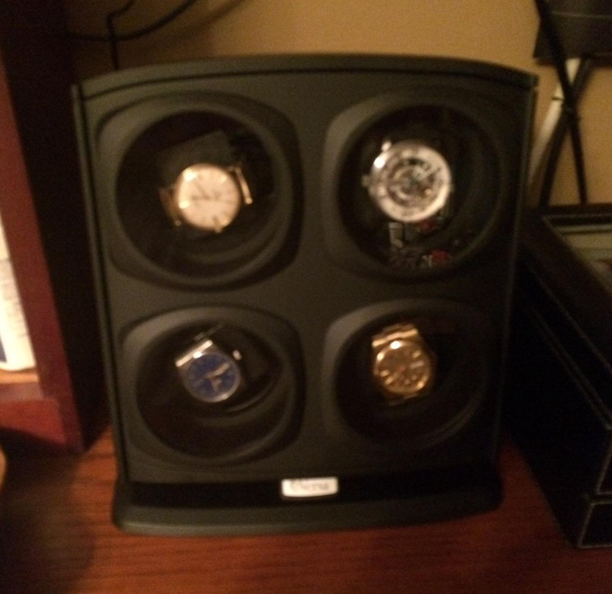 [Newly Updated] Quad Watch Winder in Black - Independently Controlled Settings - Multiple Direction and Timer Settings - Adjustable Watch Pillow - Plenty of Space for Large Watches - No Magnets customer photo 2