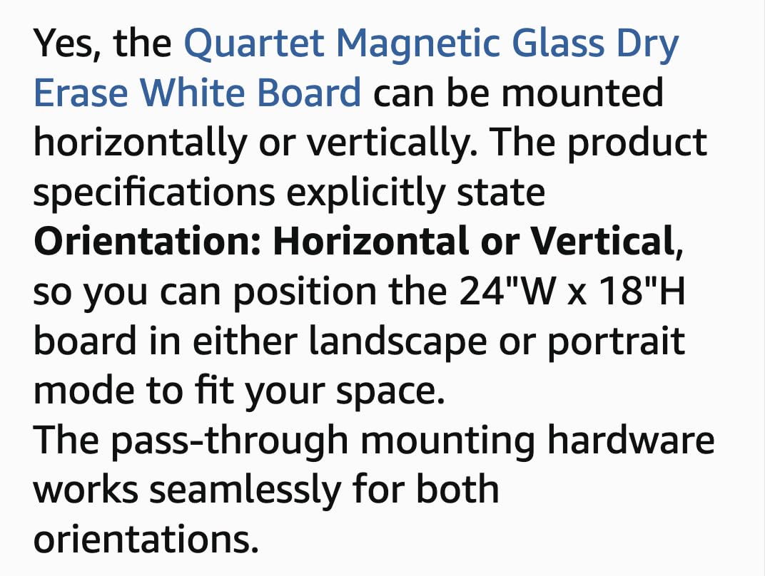 Quartet Whiteboard, Glass Dry Erase Board, Magnetic, 8' x 4', Infinity Frameless Mounting, White Surface, Accessory Tray, 1 Dry Erase Marker and 2 Glass Board Magnets (G9648W-A) customer photo 2