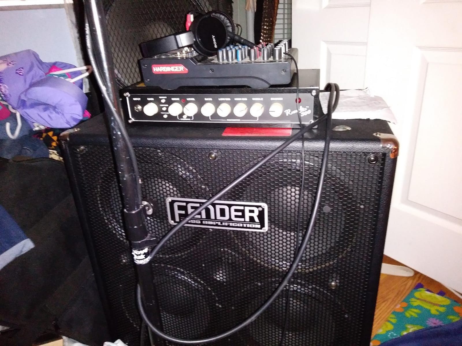 Fender Rumble 500W V3 Bass Guitar Amplifier Combo with Eminence Speakers | 500W bass amp, 2x10 Eminence speakers, overdrive, XLR output, effects loop, tone voicing, 2-year warranty, gig-ready customer photo 1