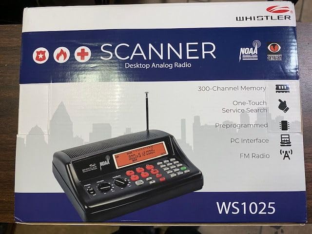 Whistler WS1025 Analog Desktop Scanner - Programmable Police/Fire/Weather Radio with 200 Channels and Backlit LCD Display - Easy-to-Use Base Unit - Black customer photo 2