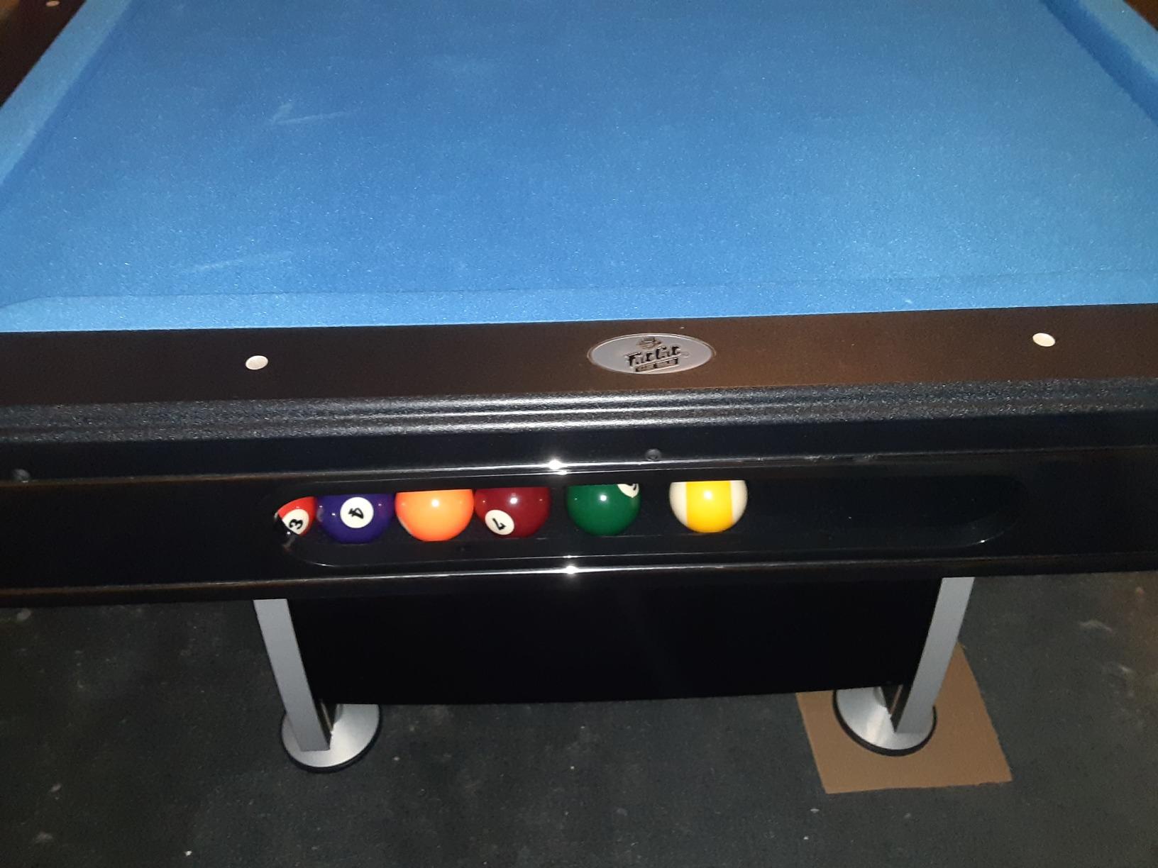 Fat Cat Tucson 7 Foot Pool Table with Automatic Ball Return, Billiard Table with Arcade Style Black Finish, 818 Bumpers, Includes Cues and Balls customer photo 1