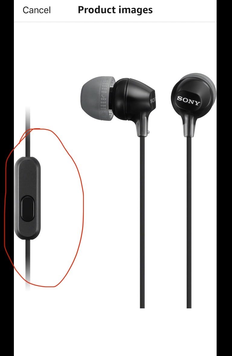 Sony MDREX15AP In-Ear Earbud Headphones with Mic, Black (MDREX15AP/B) customer photo 2