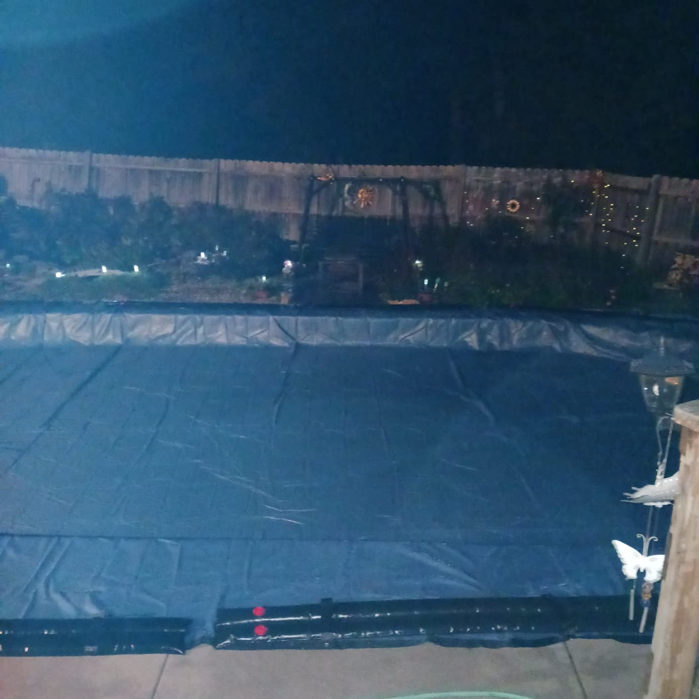 Robelle 20 x 40 ft Extra Heavy Duty XL Mesh Premium Inground Pool Cover | Blue/Black Winter Cover, 5 ft Overlap (25 x 45ft Cover Size), 12 x 12 Scrim, 3.7 oz/yd2, 15-Year Warranty, Style: 422040R customer photo 1