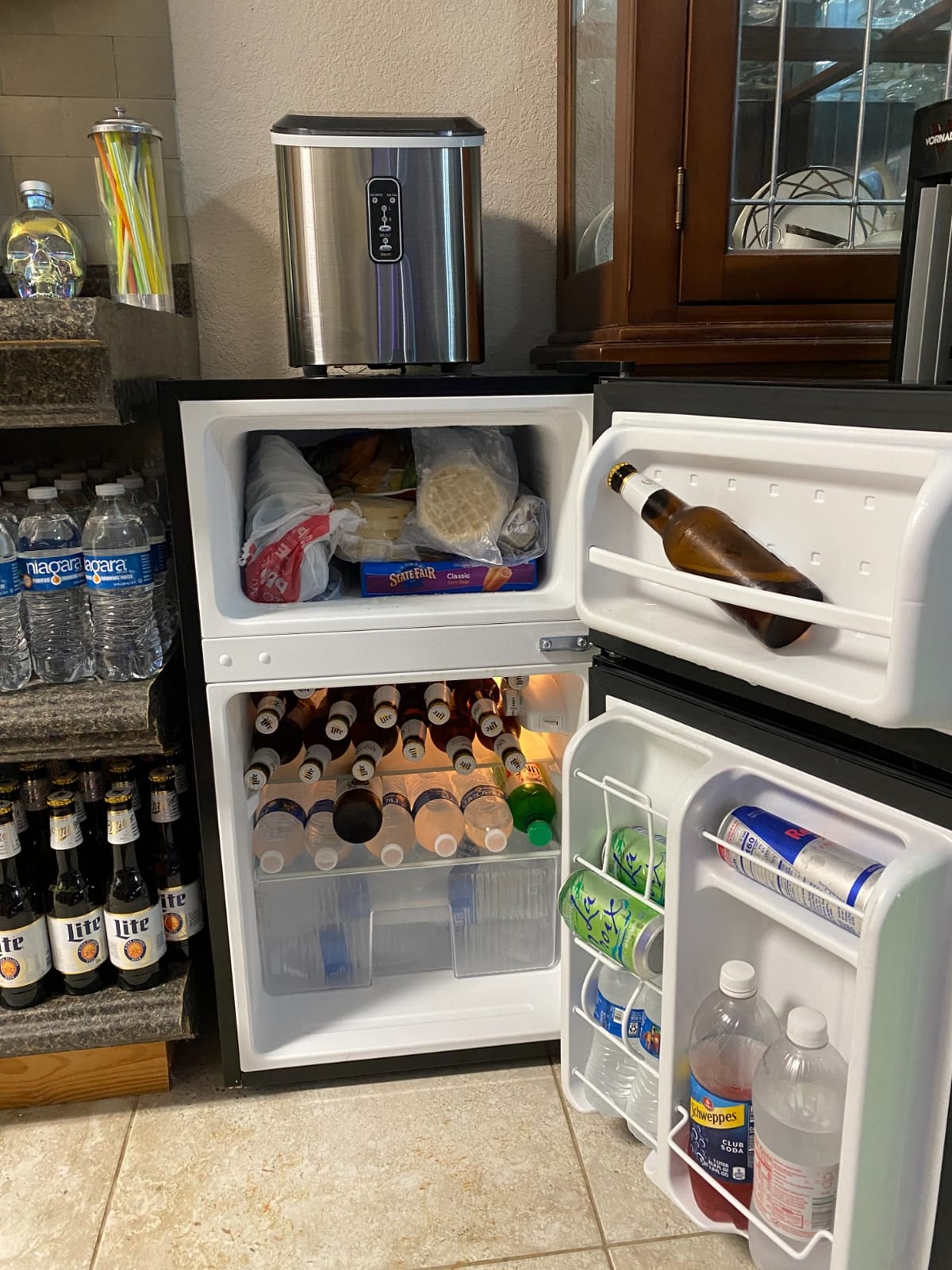 Midea 3.1 Cu.ft Mini Fridge with Freezer, Energy Star Certified, for Dorm | Adjustable Remove Glass Shelves, Reversible Door, Stainless Steel customer photo 1