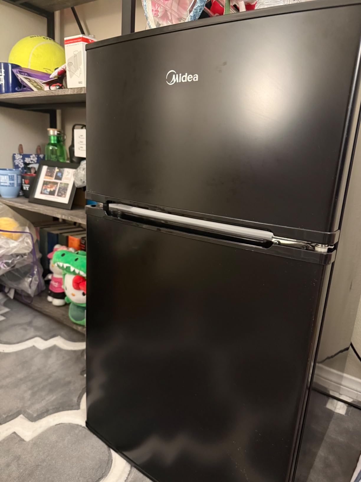 Midea 3.1 Cu.ft Mini Fridge with Freezer, Energy Star Certified, for Dorm | Adjustable Remove Glass Shelves, Reversible Door, Stainless Steel customer photo 2
