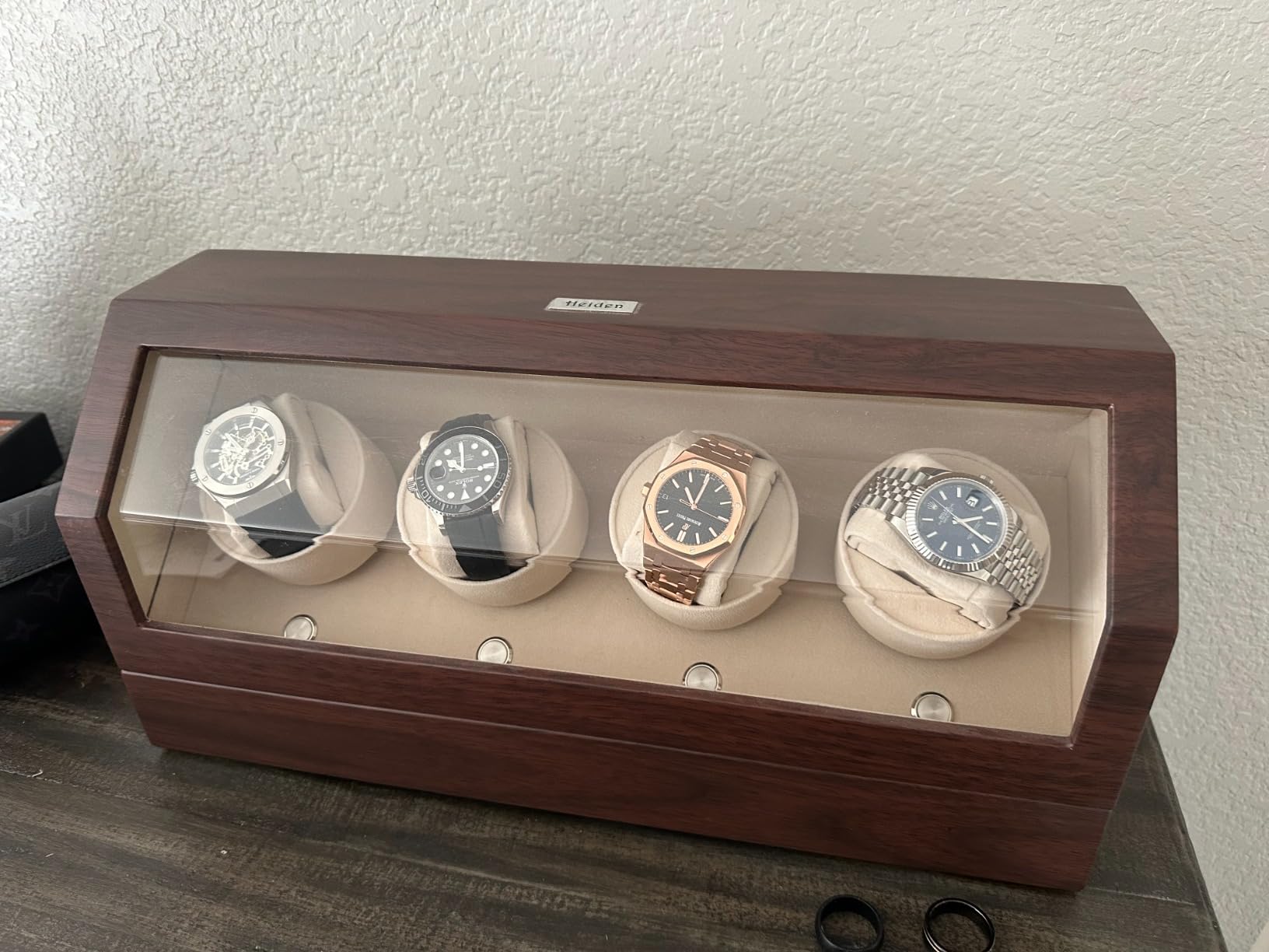 Watch Winder for Automatic Watches - Quad Watch Winders for Rolexs - Japanese Motor - Multiple Settings - Zero Magnetization customer photo 2