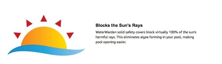 WaterWarden Solid Vinyl Pool Safety Cover - Fits 15' x 30' Rectangle Pool - UL Classified to ASTM F1346 Safety Standard - 15-Year Warranty - 4,000 lb. Break Strength - Hardware Included customer photo 2