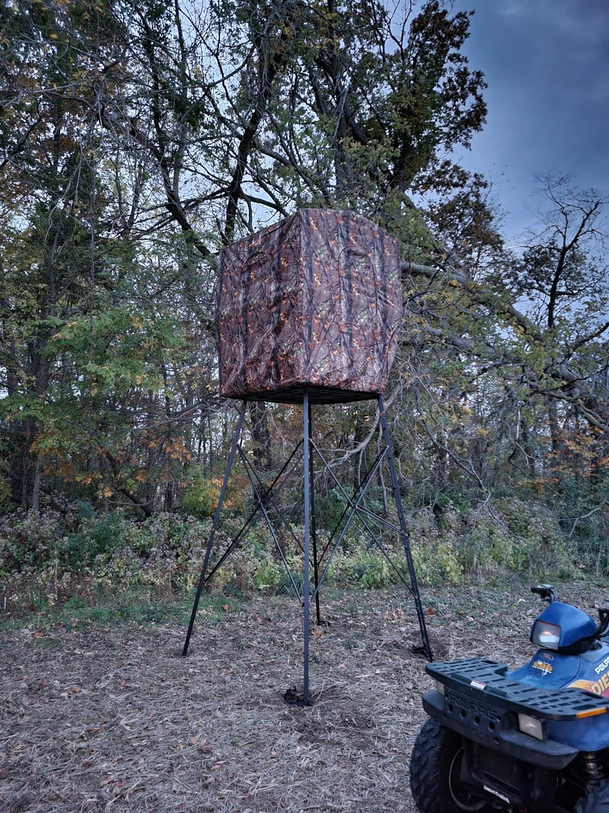Muddy Steel 7' Quad Pod Hunting Blind Cover w/Zippered Windows, Camouflage (Stand Not Included) customer photo 2