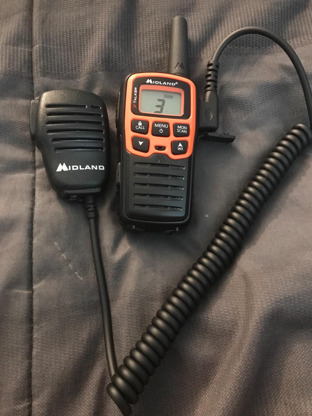 Midland AVPH10 Handheld Two-Way Radios Shoulder Speaker Mic with Rotating Clip for GMRS GXT1000VP4 and all Midland Radios - Plug and Play Communication with Push-to-Talk Button - PTT Black customer photo 1