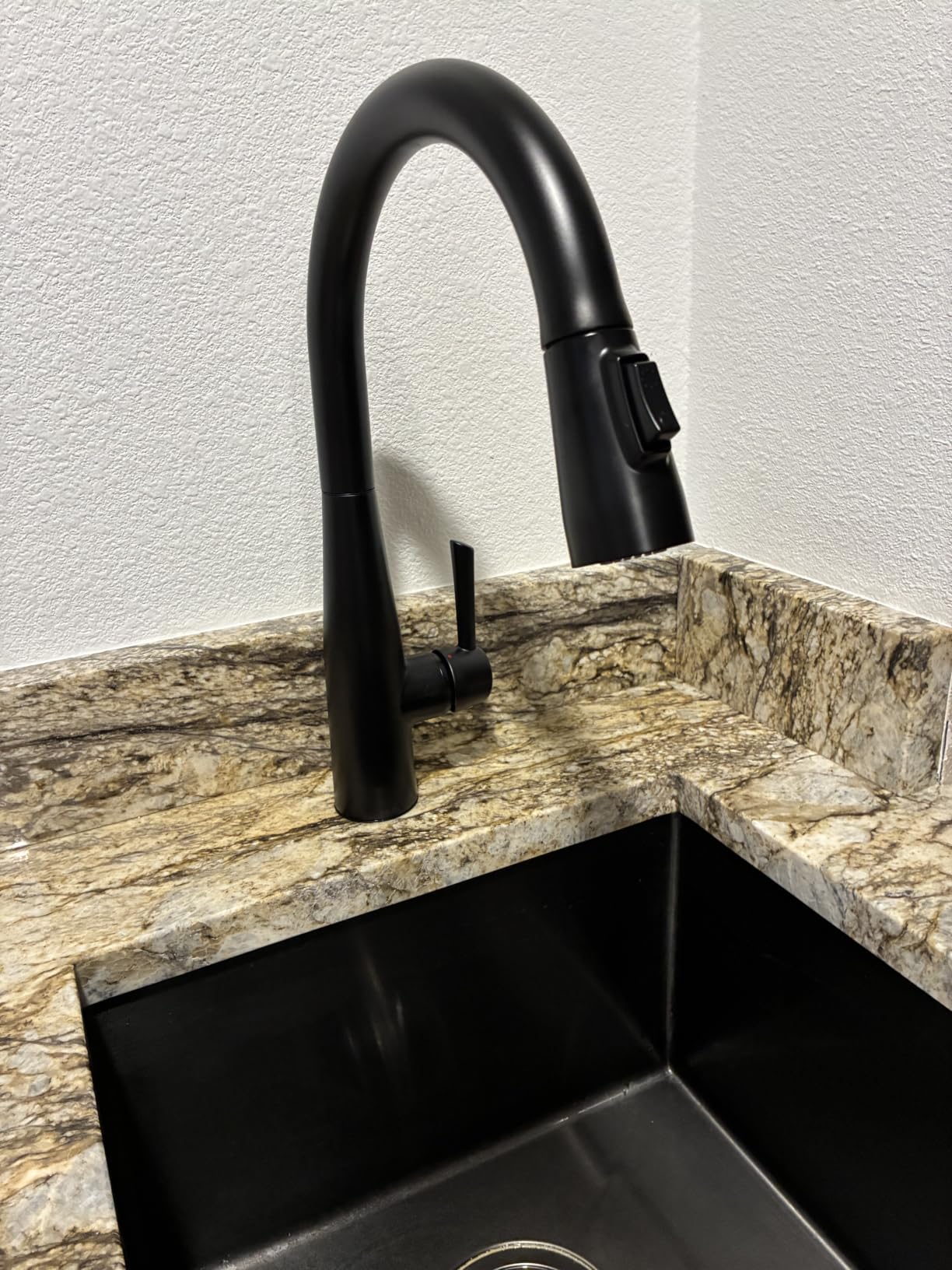 Delta Essa Brushed Nickel Kitchen Faucet with Pull Down Sprayer, Modern Single Hole Kitchen Sink Faucet, Single Handle, Arctic Stainless 9113-AR-DST customer photo 1