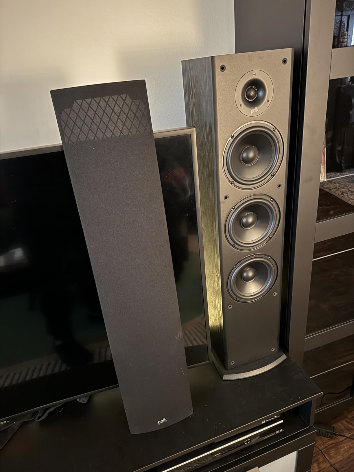 Polk Audio T50 Home Theater and Stereo Floor Standing Tower Speaker (Single, Black) - Deep Bass Response, Dolby and DTS Surround customer photo 1