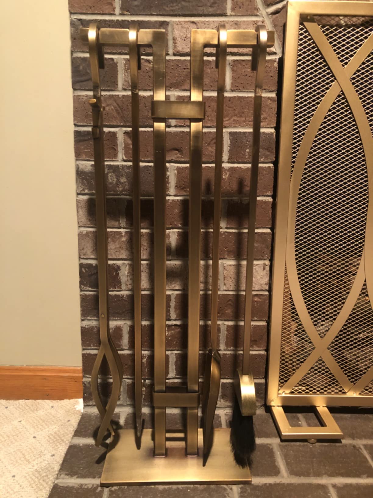 Pilgrim Home and Hearth 18086 Sinclair Fireplace Tool Set, Burnished Brass, 20 Pounds customer photo 1