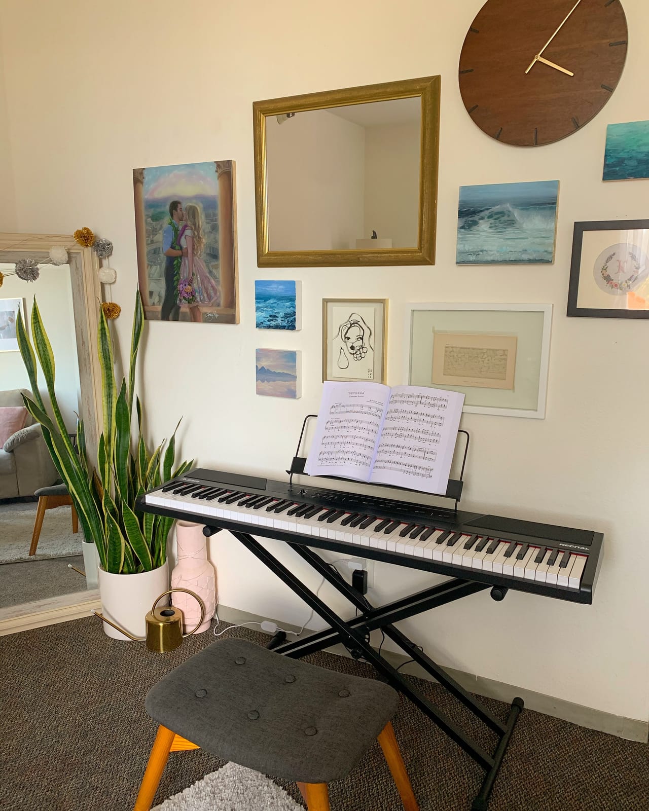 Alesis Recital 88-Key Digital Piano Keyboard with Semi-Weighted Keys, 20W Speakers, 5 Voices, and Piano Lessons customer photo 1