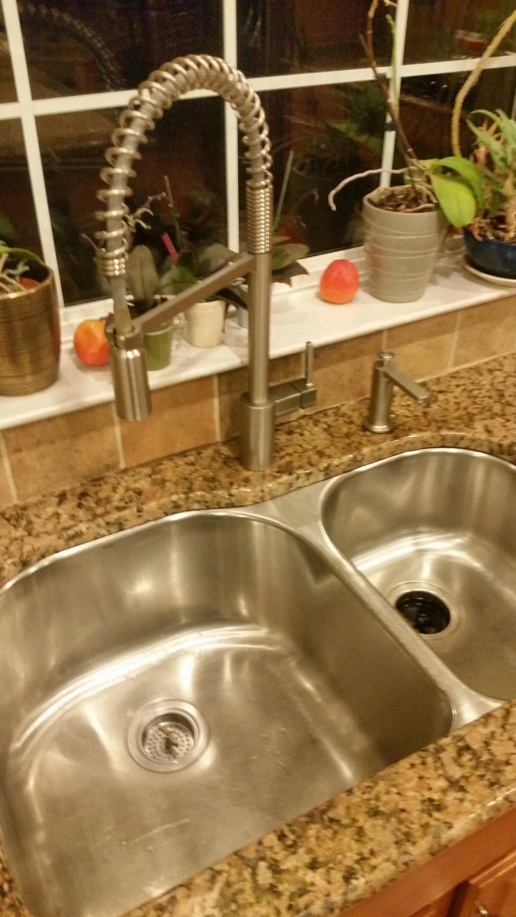Moen Align Chrome One-Handle Pre-Rinse Spring Pulldown Kitchen Faucet with Pull Down Sprayer and Power Boost, 5923 customer photo 2