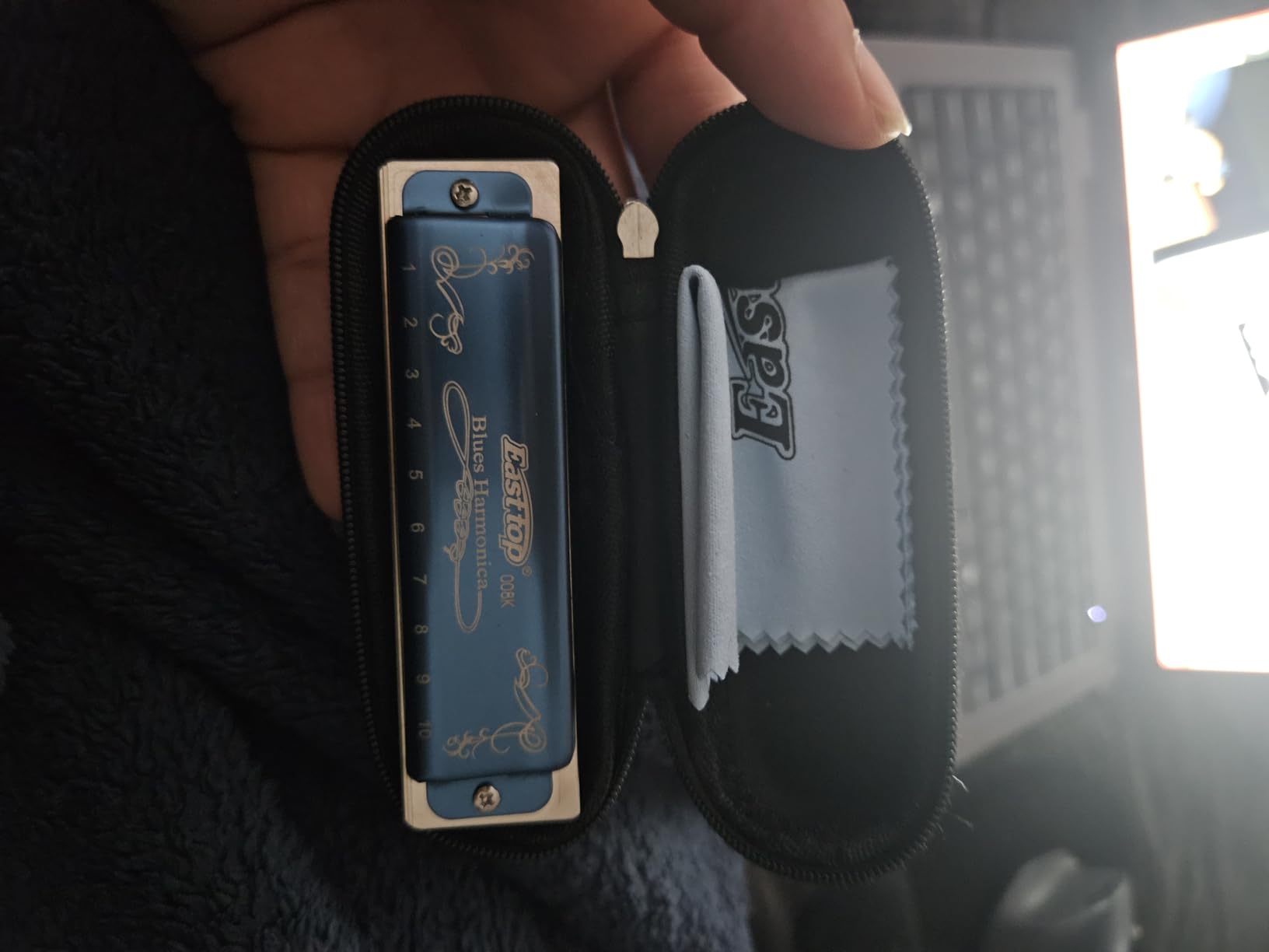 East top Harmonica Key of C, 10 Holes 008K Diatonic Mouth Organ with Blue Case customer photo 2