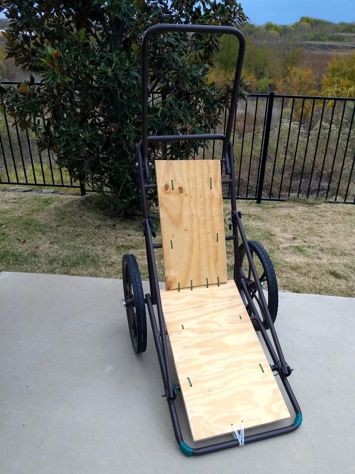 Goplus Folding Deer Cart, 500LBS Deer Hauler with Big Rubber Wheels, Heavy Duty Metal Hunting Game Cart for Animals, Firewood, Hiking, Fishing customer photo 1