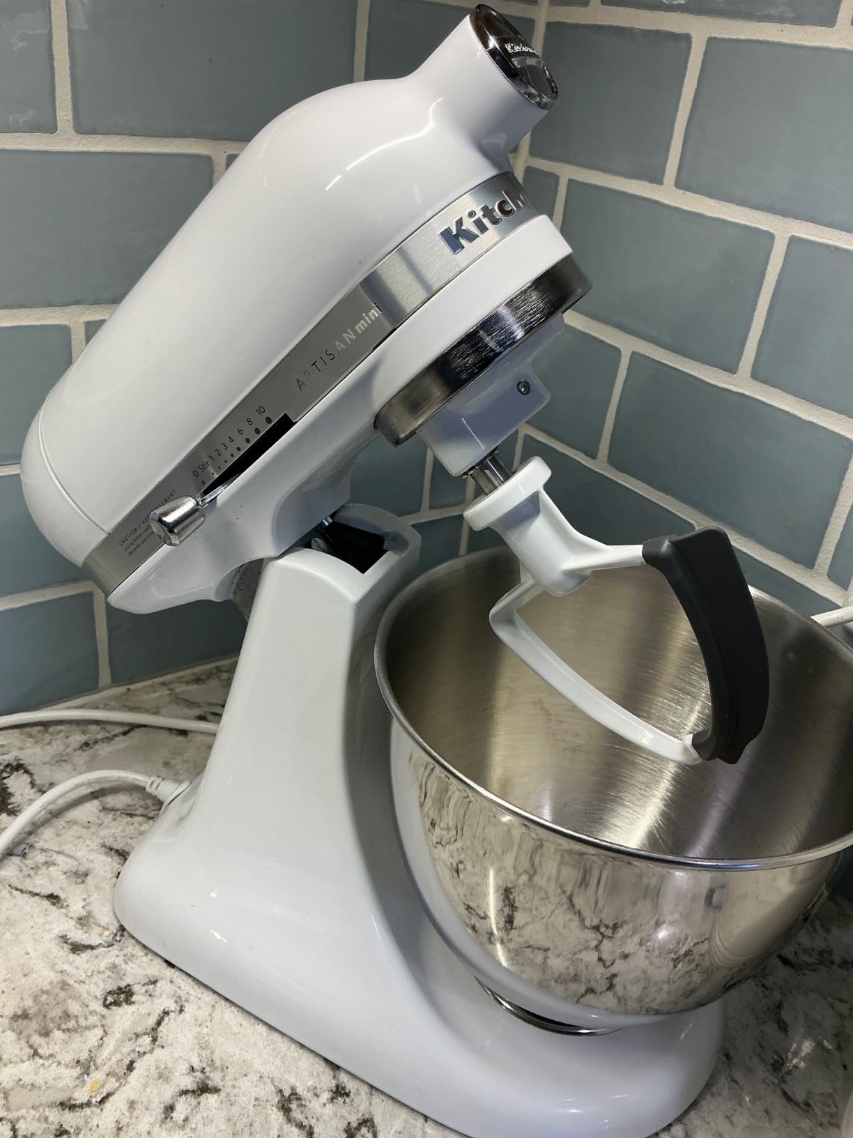 KitchenAid Artisan Mini, 3.5-Qt Tilt Head Stand Mixer, Black Matte | 3.5 Quart Capacity for Smaller Batches, Add ingredients with Tilt-Head Design, 10 Speeds, 3 Accessories, Model KSM3316XBM customer photo 1