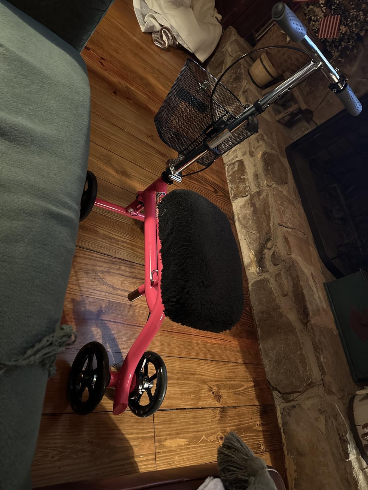 KneeRover Steerable Knee Scooter - Foldable Mobility Aid & Knee Walker with Basket for Adults, Adjustable Handlebar and Comfortable Knee Pad (Hot Pink) | Foldable Knee Walker For Foot Surgery, Broken Ankle, Foot Injuries, Crutch Alternative, Includes Basket customer photo 1
