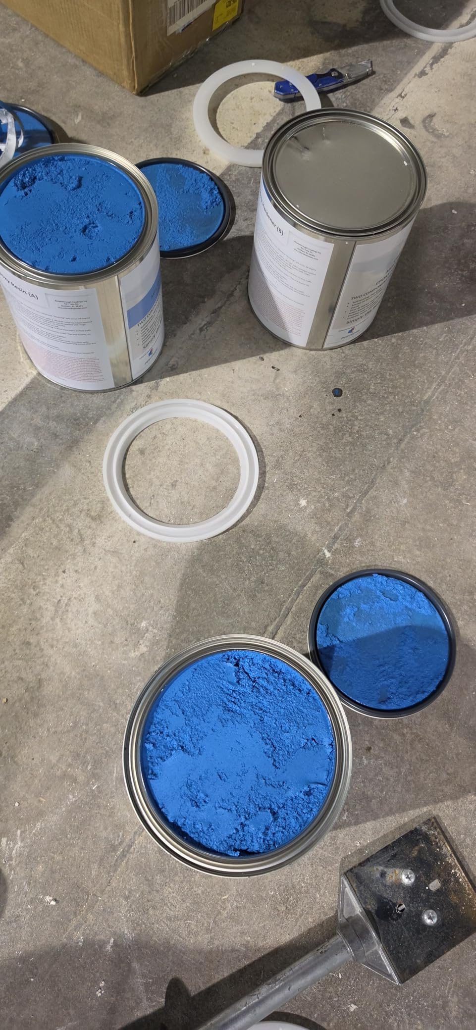Colored Epoxies 10025 White Garage Floor Epoxy Kit, 3 Epoxy Resin Gallon | Made in USA, 100% Solids, Self-Leveling Epoxy Floor Coating for Concrete & Plywood, Zero VOC, Abrasion & Chemical Resistant customer photo 1
