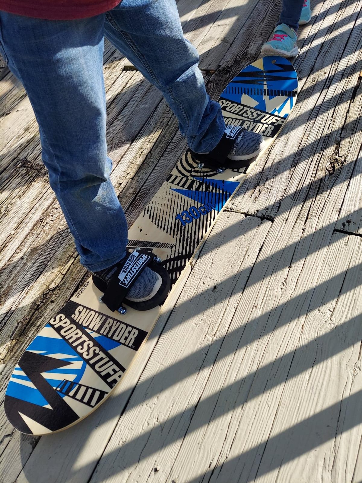 SportsStuff Wood Snowboards/Snow Sleds - Beginner Kids Winter Sports Accessories - 90cm-130cm Models customer photo 2