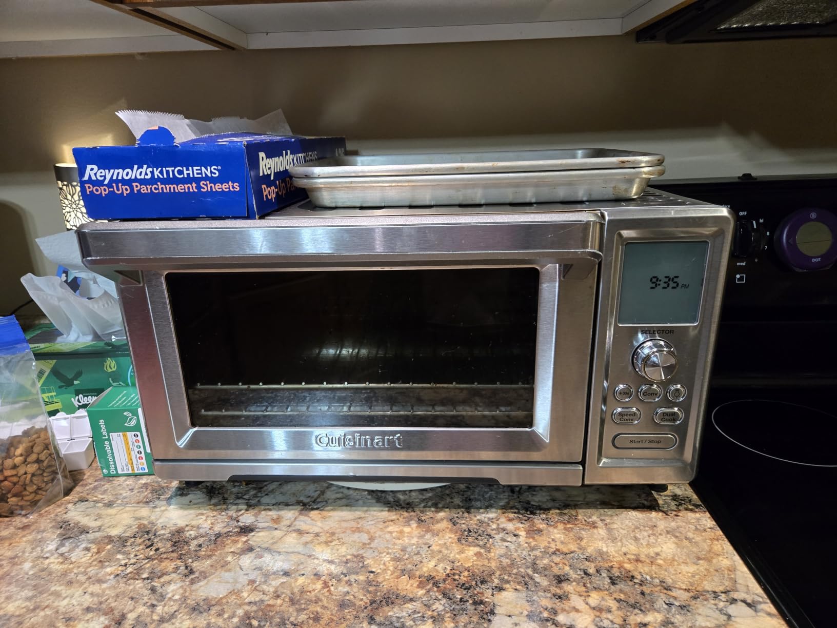 Cuisinart Convection Toaster Oven, 15-Function, 1800W, Stainless Steel | Stainless steel toaster oven with Exact Heat technology, nonstick interior fits 13