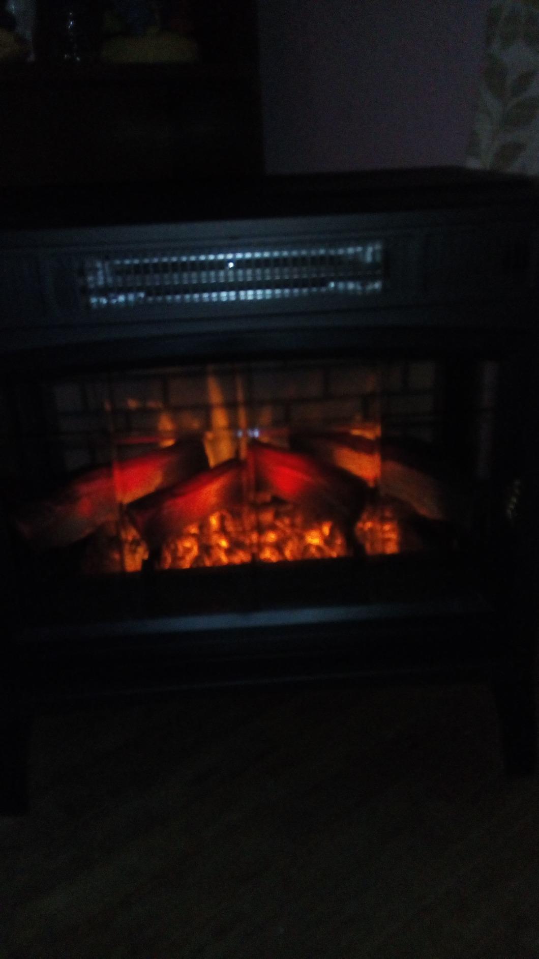 duraflame Freestanding Electric Fireplace Stove Heater with 3D Flame Effect for 1,000 Sq. Ft, Bronze customer photo 1