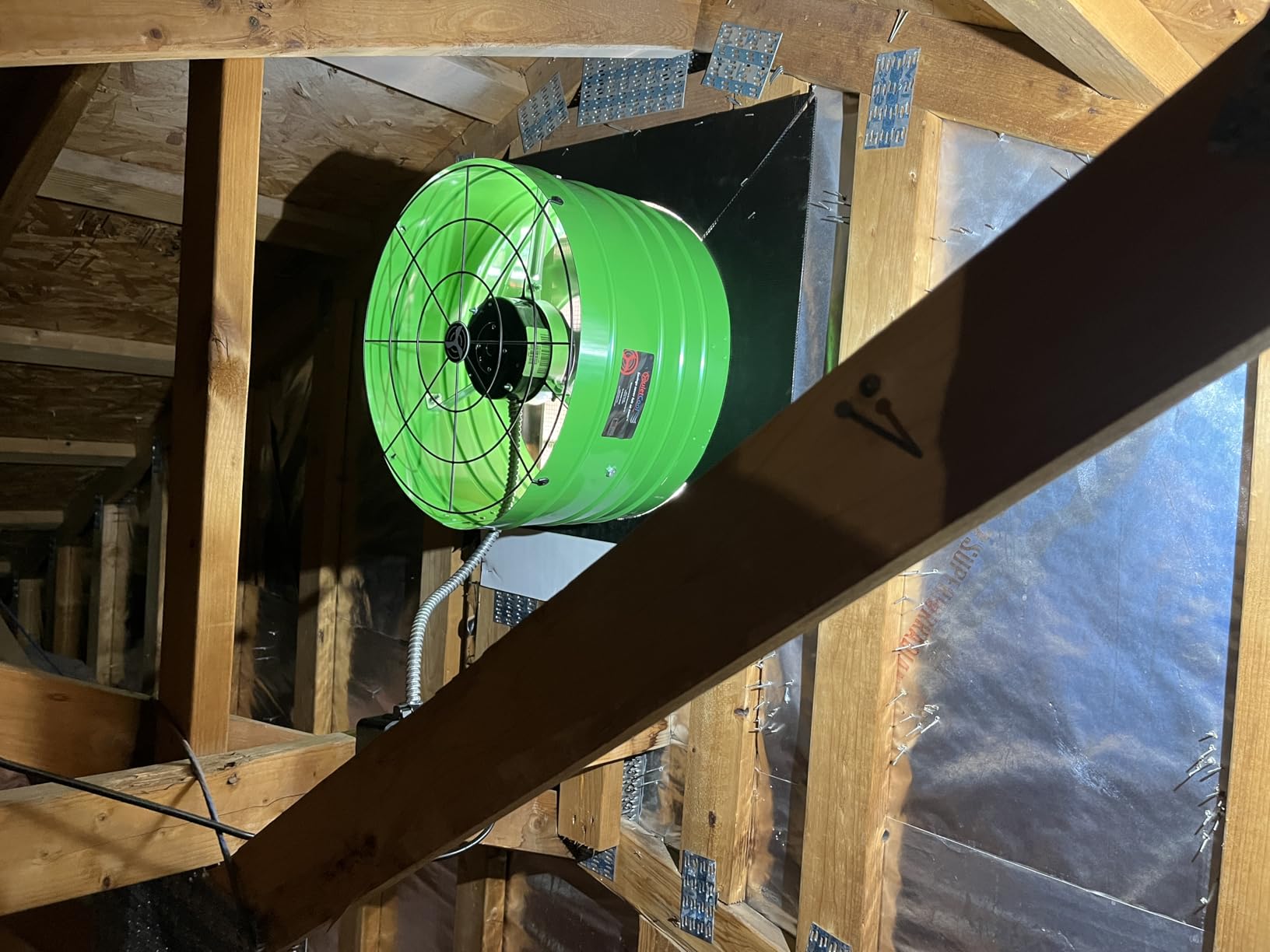 Quietcool AFG SMT ES-3.0 Smart Attic Fan for Gable Vents - Up to 2801 CFM - As low as 22 Watts - Smart App Control - Thermostat and Humidistat - 20ft Power Cord - Plug-and-play - Three Speed customer photo 2