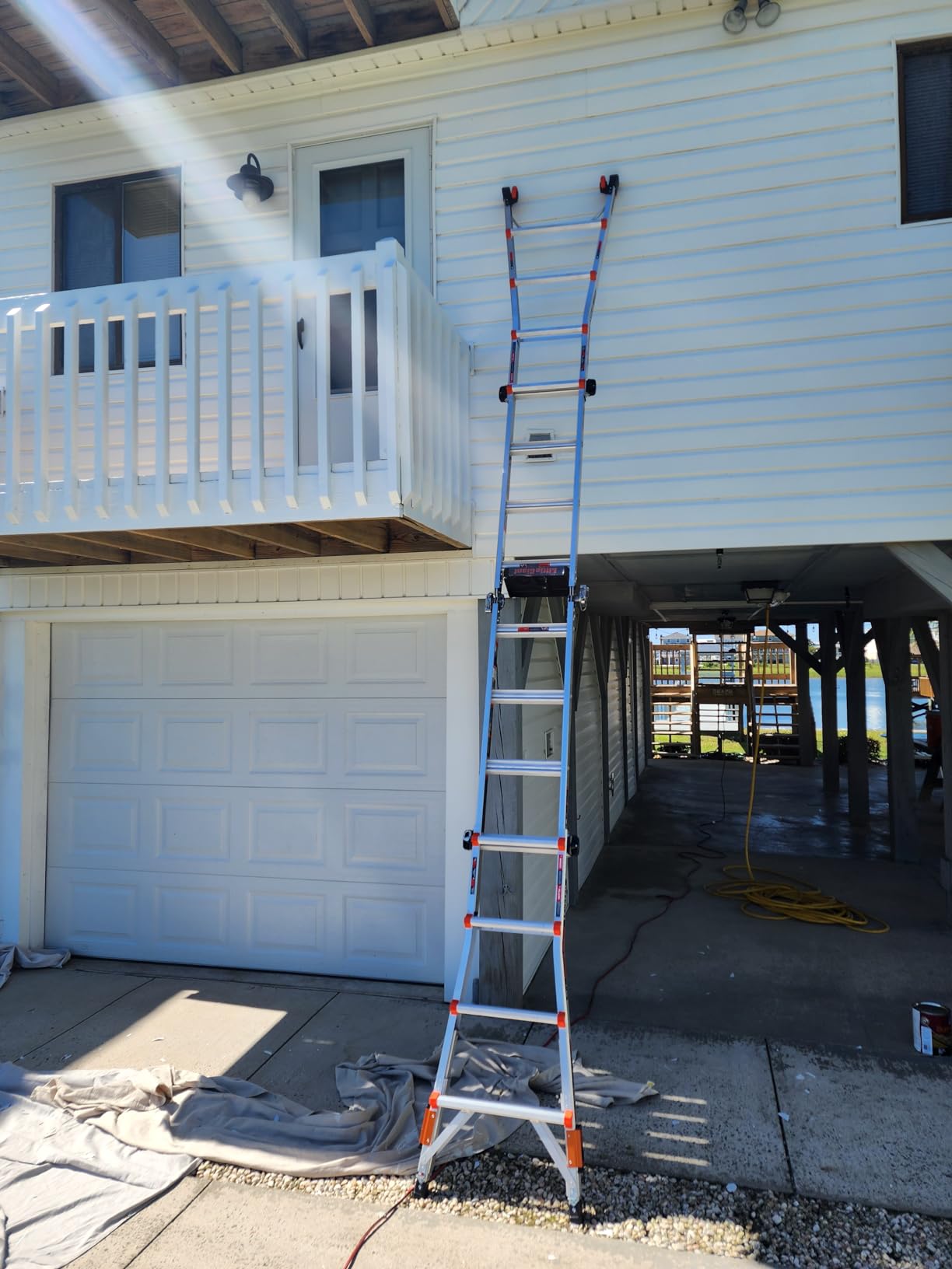 Little Giant Velocity, Aluminum Ladder, 22 ft with Leg Levelers, 15422-801 | Telescoping Multi-Position Ladder, Integrated Leg Levelers, Slip-Resistant Feet, Type IA 300 lbs. Rating customer photo 2