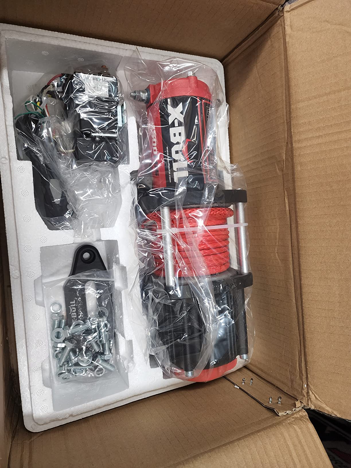 X-BULL 4500 lbs Winch 12V Electric Winch Kits with Fairlead, ATV/UTV Winch with Waterproof Synthetic Rope Winch with Wireless Remotes and Mounting Bracket customer photo 2
