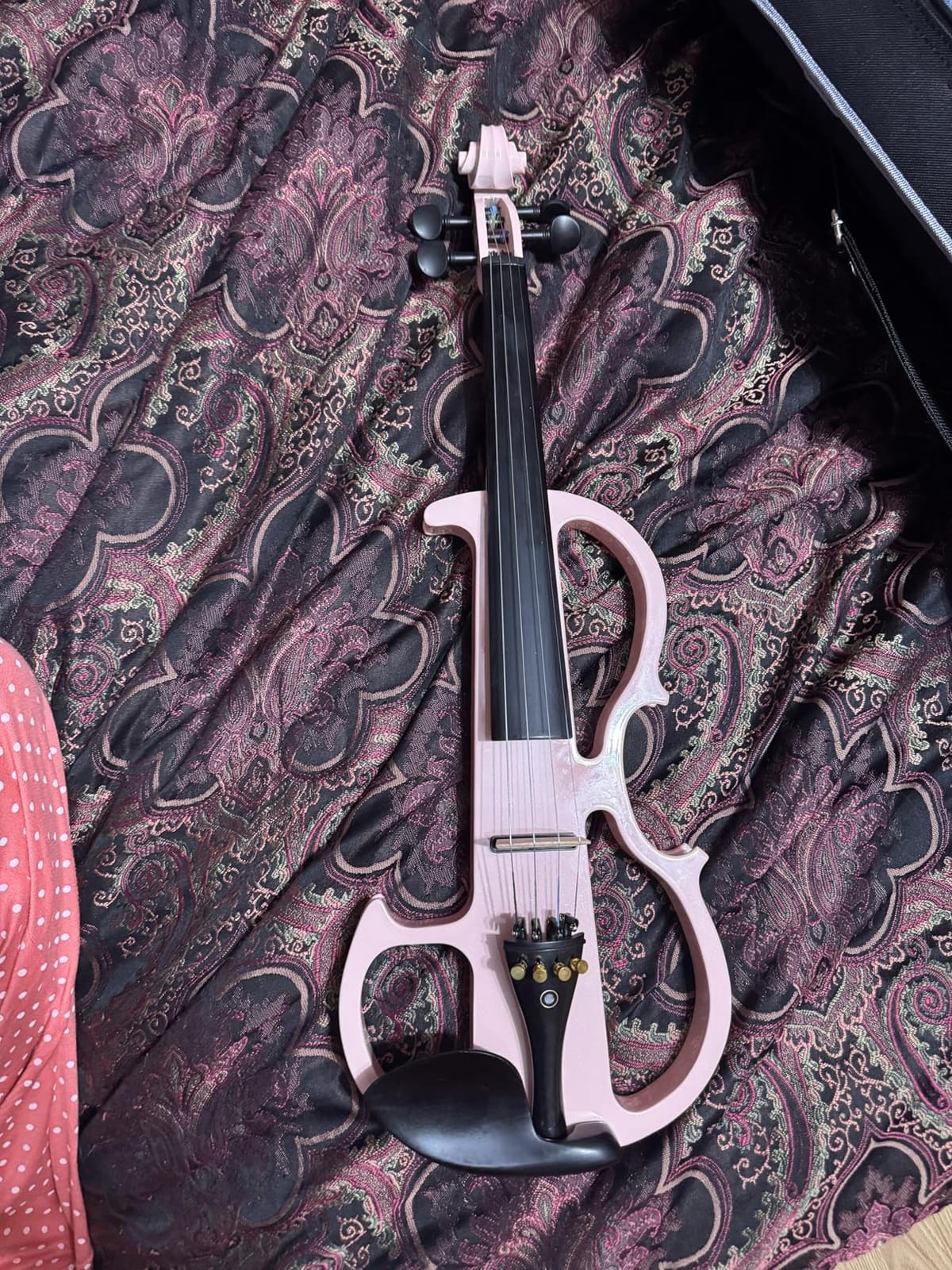 Vangoa Electric Violin 4/4 Full Size Silent Electronic Violin Fiddle, Black | Durable ebony fitting, upgraded pickup with headphone jack, solid wood, beginner Kit for adults teens quiet training practice customer photo 2